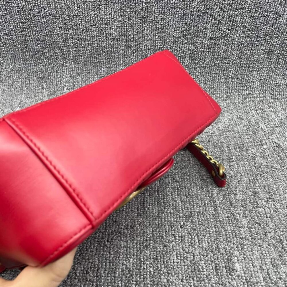 100% Authentic Gucci Marmont Mini Leather Shoulder Bag - Picture 8 of 16